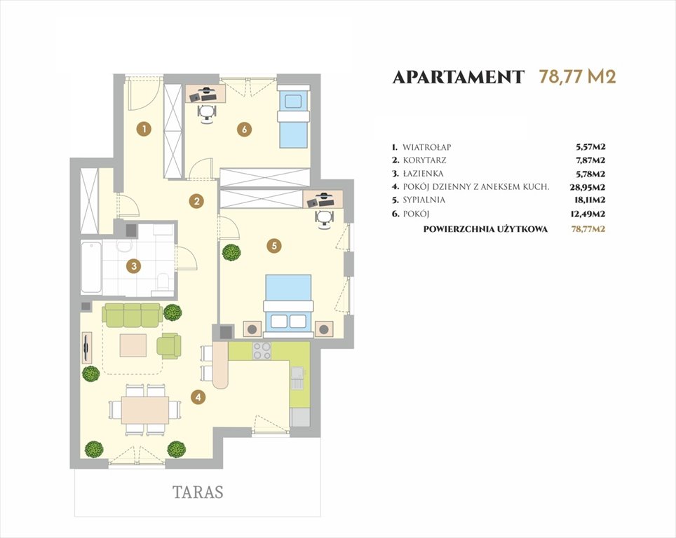 Nowe mieszkanie Ogrody Tesero Suchy Dwór, Szkolna 24  79m2 Foto 1