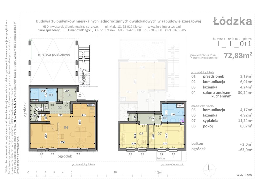 Nowe mieszkanie trzypokojowe Łódzka Kraków, Łódzka  73m2 Foto 1