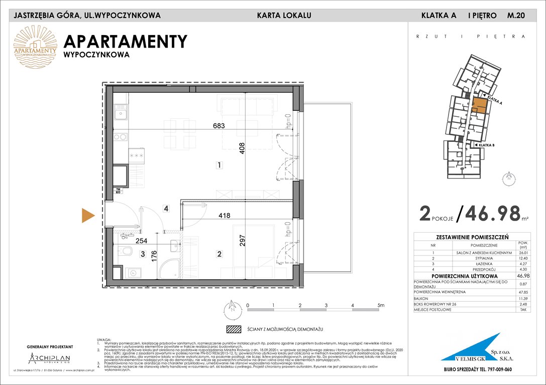 Nowe mieszkanie Apartamenty Wypoczynkowa Jastrzębia Góra, Wypoczynkowa  47m2 Foto 1