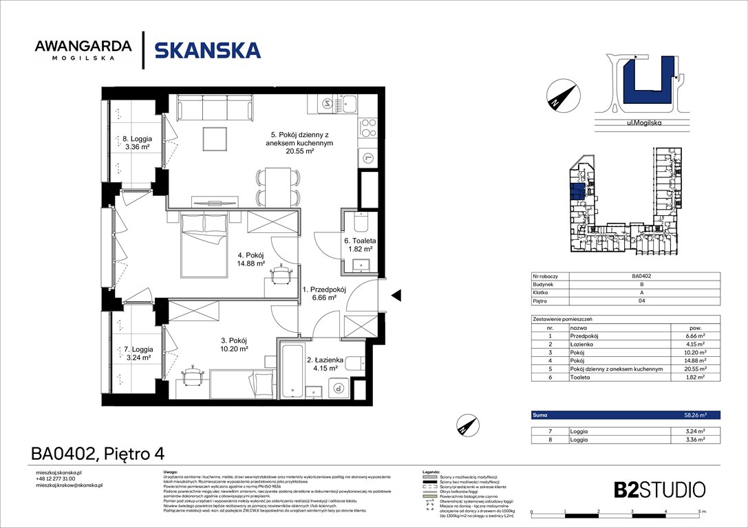 Nowe mieszkanie trzypokojowe Awangarda Mogilska Kraków, Prądnik Czerwony, Mogilska 126  58m2 Foto 1