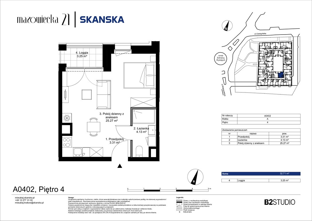 Nowa kawalerka Mazowiecka 21 Kraków, Krowodrza, ul. Mazowiecka 21  33m2 Foto 1