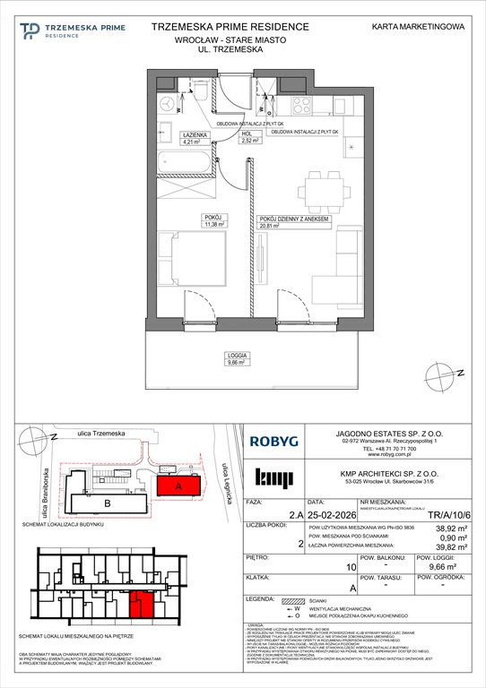 Nowe mieszkanie dwupokojowe Trzemeska Prime Residence Wrocław, Stare Miasto, Trzemeska  39m2 Foto 1