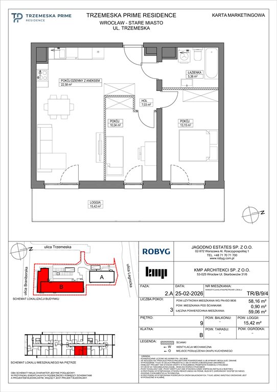 Nowe mieszkanie trzypokojowe Trzemeska Prime Residence Wrocław, Stare Miasto, Trzemeska  58m2 Foto 1
