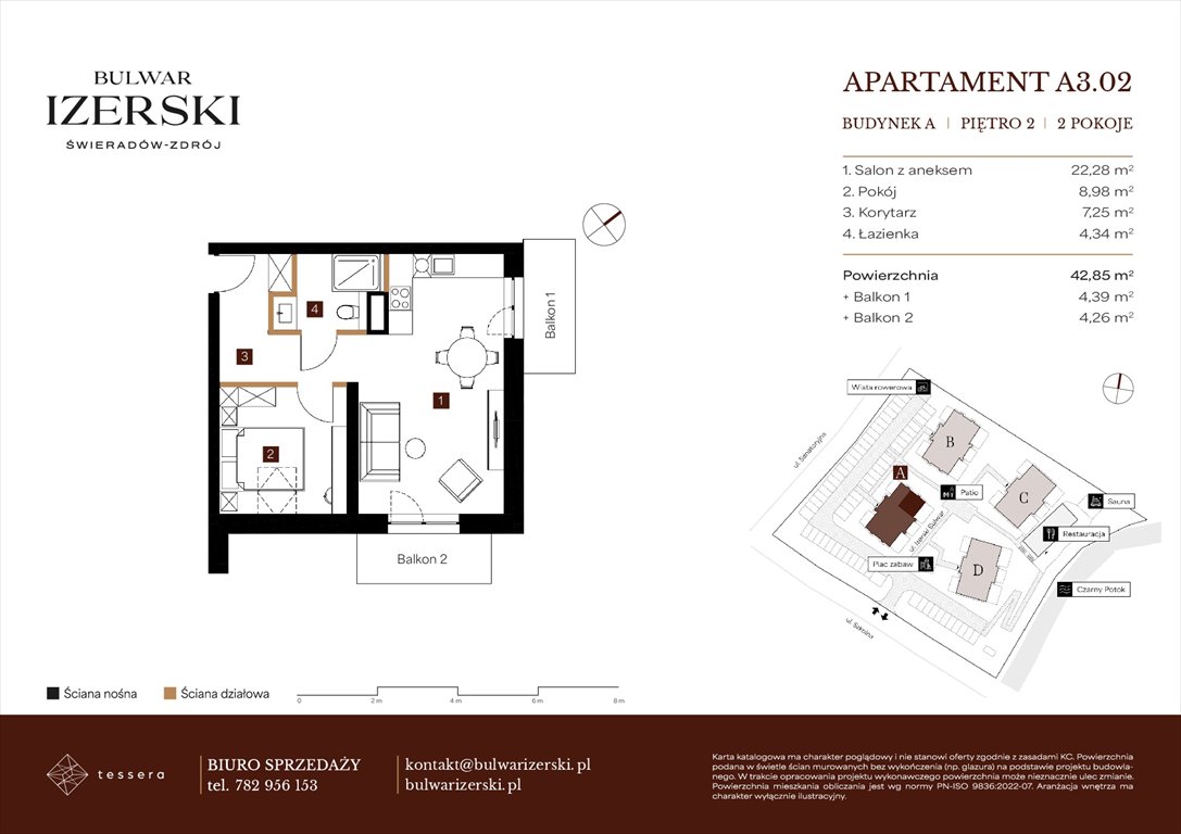 Nowe mieszkanie dwupokojowe BULWAR IZERSKI Świeradów Zdrój, Senatoryjna/Szkolna  43m2 Foto 1