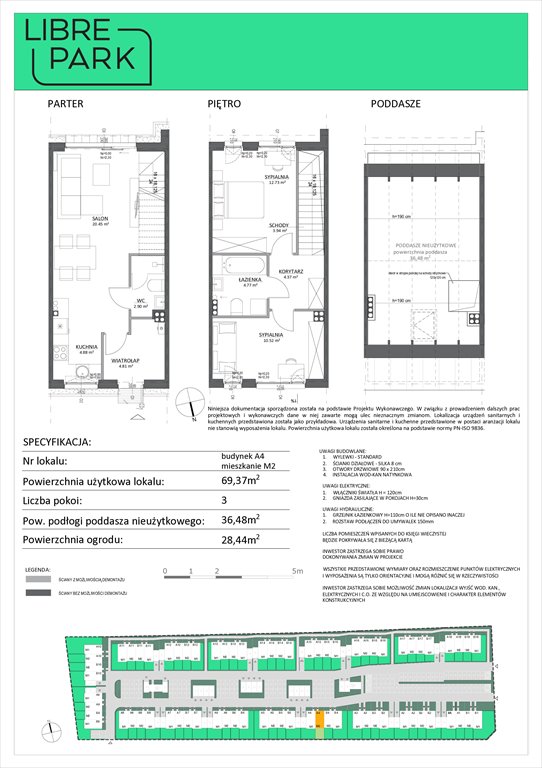 Nowe mieszkanie trzypokojowe Osiedle Libre Park Dębogórze, Pistacjowa 5  69m2 Foto 1
