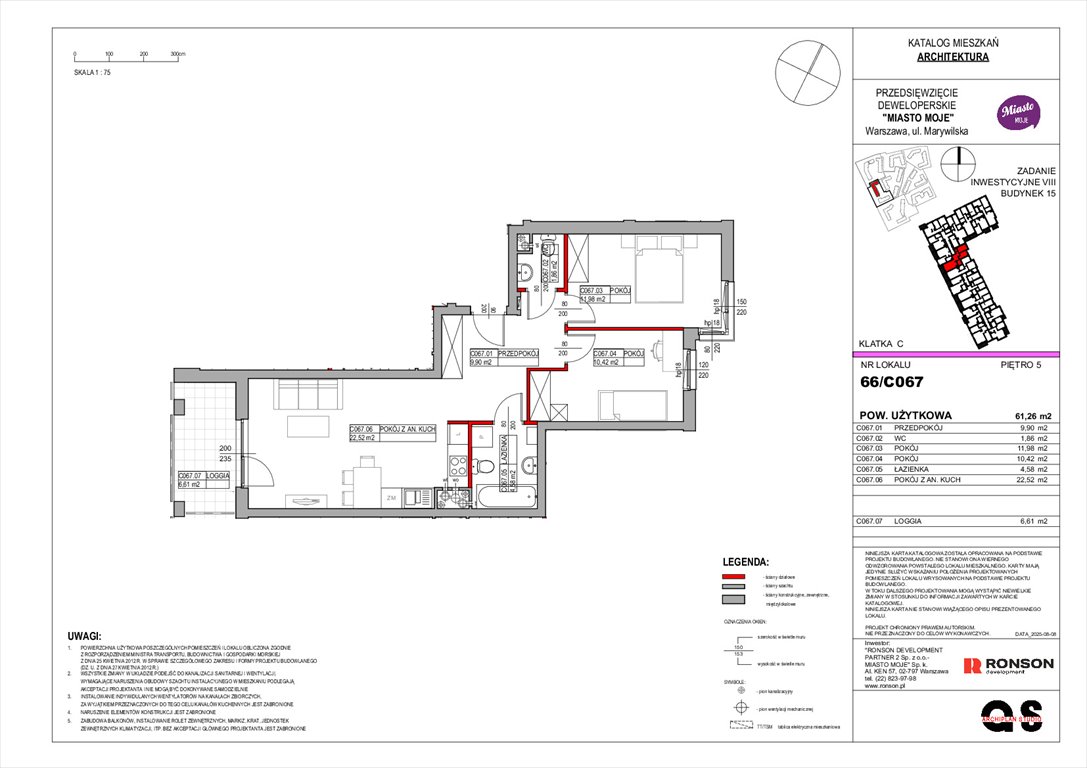 Nowe mieszkanie trzypokojowe Miasto Moje Warszawa, Białołęka, Marywilska 68  61m2 Foto 1