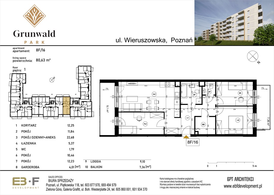 Nowe mieszkanie czteropokojowe  Grunwald Park - ul. Wieruszowska 8 Poznań, Grunwald, Wieruszowska 8  81m2 Foto 1