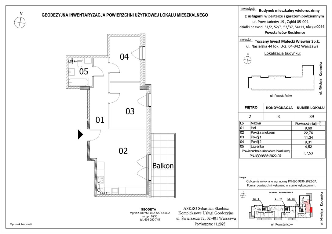 Nowe mieszkanie trzypokojowe Powstańców Residence Ząbki, Powstańców 19  58m2 Foto 1