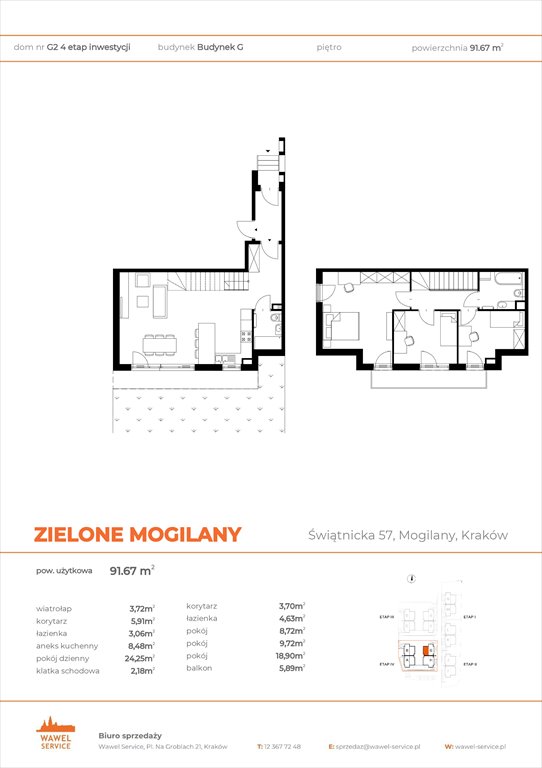 Nowe mieszkanie czteropokojowe  Zielone Mogilany - gotowe mieszkania Mogilany, ul. Świątnicka 57  91m2 Foto 1