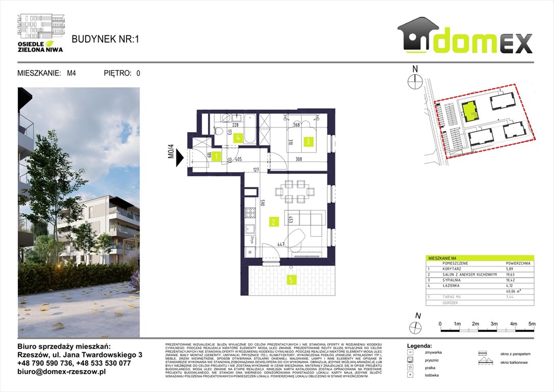 Nowe mieszkanie dwupokojowe Osiedle Zielona Niwa Głogów Małopolski, Niwa, Kościuszki  40m2 Foto 1
