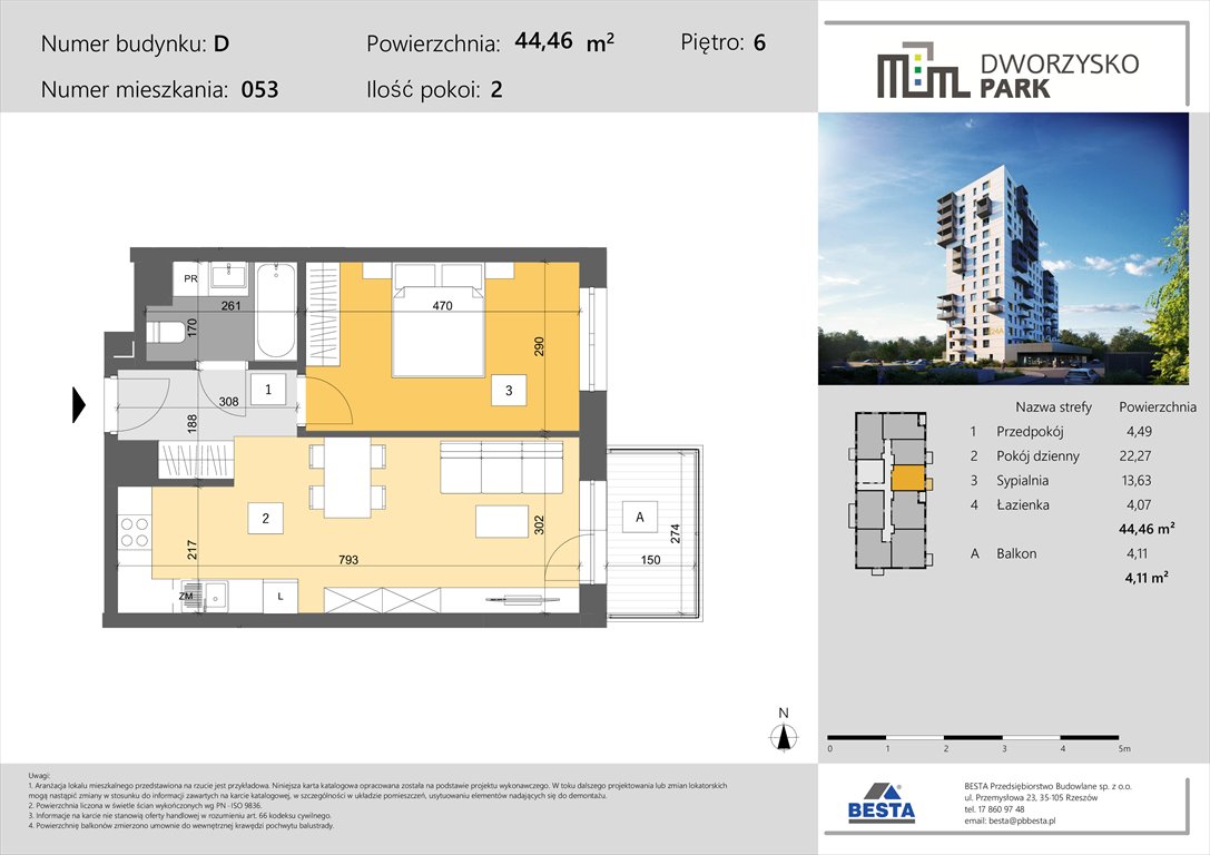Nowe mieszkanie dwupokojowe Dworzysko Park Rzeszów, Przybyszówka, Dworzysko  44m2 Foto 1