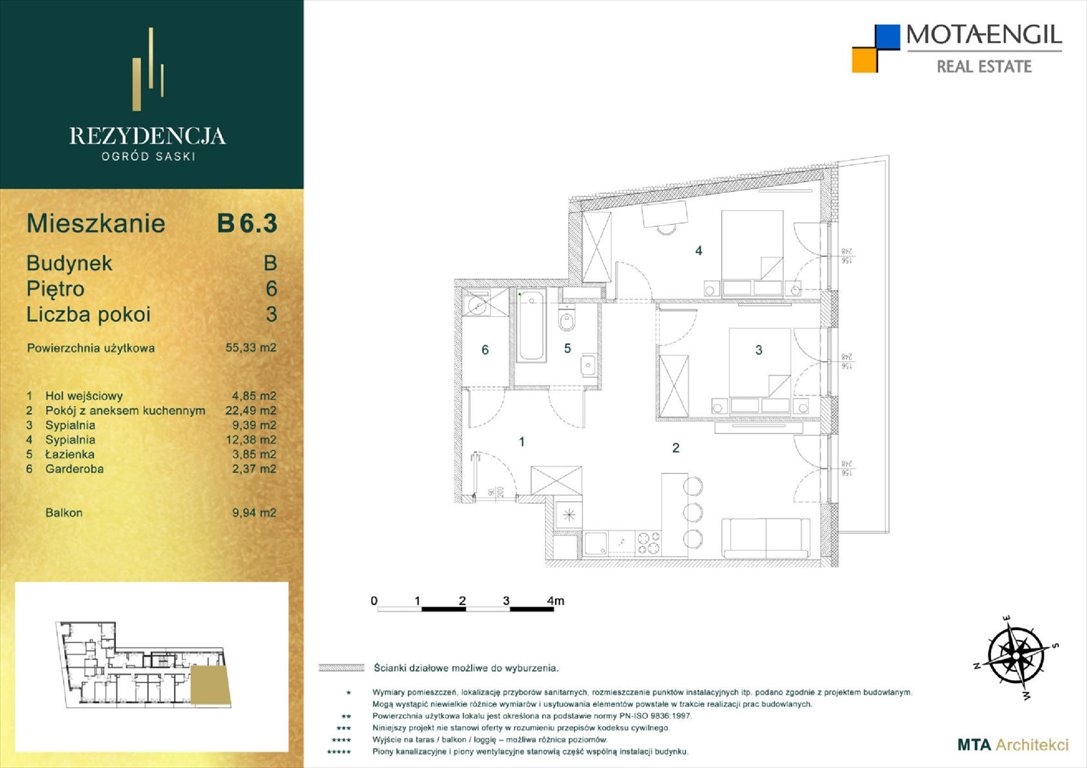 mieszkanie na sprzedaż 55m2 mieszkanie Lublin, Śródmieście, Jasna i Wieniawska