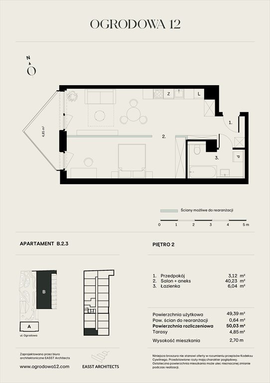 Nowe mieszkanie Apartamentowiec Ogrodowa 12 Poznań, Ogrodowa 12  50m2 Foto 1