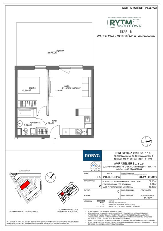 Nowe mieszkanie dwupokojowe Rytm Mokotowa Warszawa, Mokotów, Antoniewska  39m2 Foto 1