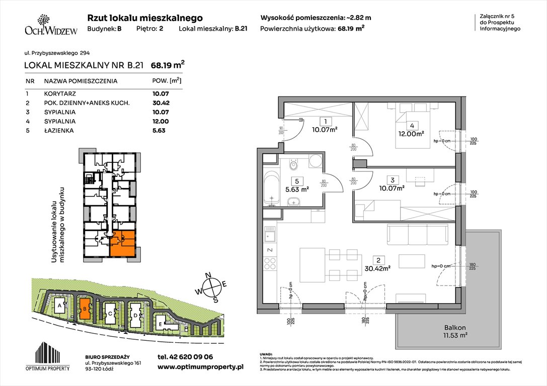 Nowe mieszkanie trzypokojowe OchWidzew Łódź, Widzew, Przybyszewskiego 292-300  68m2 Foto 1