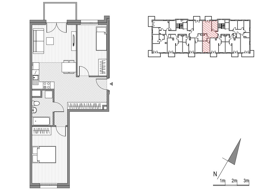 Nowe mieszkanie Glogera bud F i G Kraków, ul.Glogera 9,11  60m2 Foto 1