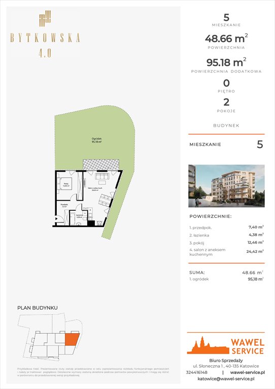 Nowe mieszkanie dwupokojowe Bytkowska 4.0 Katowice, Bytkowska  49m2 Foto 1