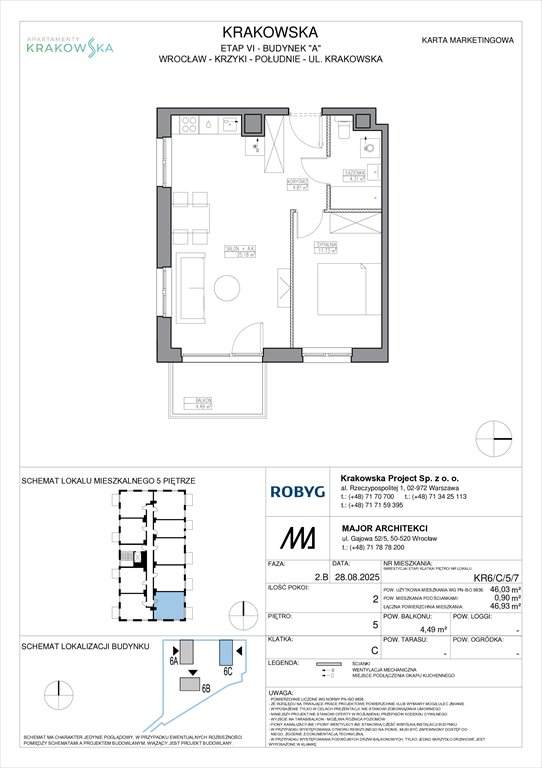 Nowe mieszkanie dwupokojowe Apartamenty Krakowska Wrocław, Krzyki, Krakowska 112  46m2 Foto 1