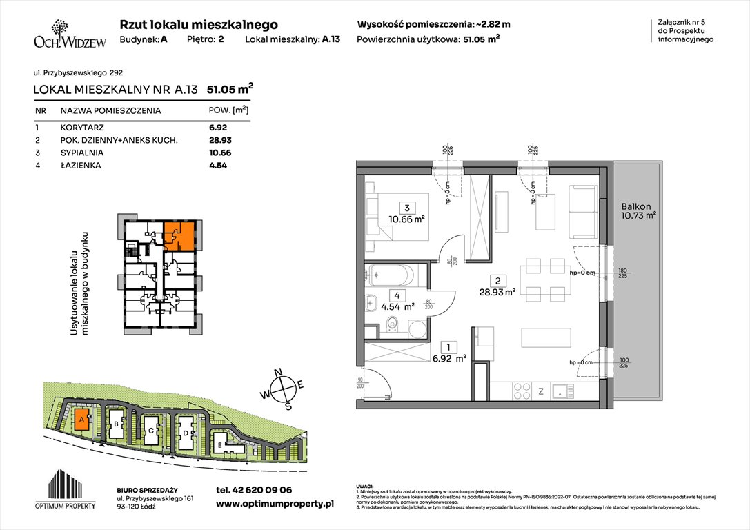 Nowe mieszkanie dwupokojowe OchWidzew Łódź, Widzew, Przybyszewskiego 292-300  51m2 Foto 1