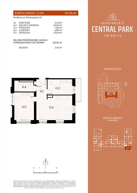 Nowe mieszkanie trzypokojowe Apartamenty Central Park Świdnica Świdnica, Lipowa 14  63m2 Foto 1