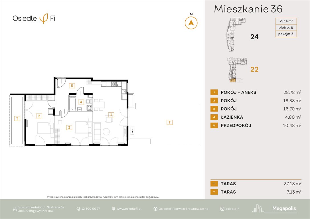 Nowe mieszkanie trzypokojowe Osiedle FI 3 Kraków, Podgórze, Rzemieślnicza 22-24  79m2 Foto 1