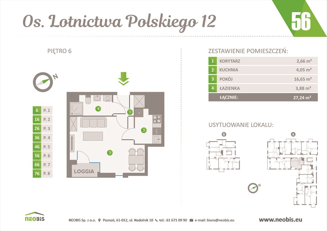 Nowa kawalerka OSIEDLE LOTNICTWA POLSKIEGO 12 W POZNANIU Poznań, Jeżyce, OS. LOTNICTWA POLSKIEGO 12  27m2 Foto 1