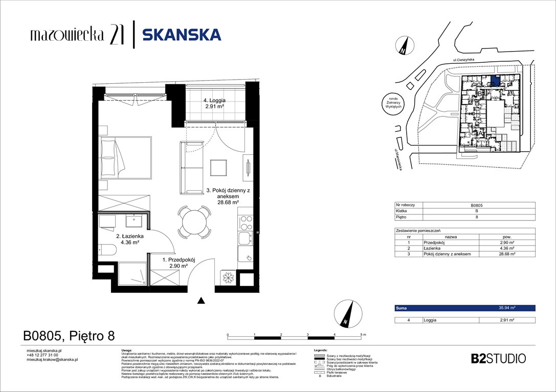 Nowa kawalerka Mazowiecka 21 Kraków, Krowodrza, ul. Mazowiecka 21  36m2 Foto 1