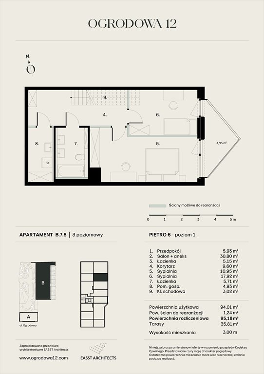 Nowe mieszkanie Apartamentowiec Ogrodowa 12 Poznań, Ogrodowa 12  95m2 Foto 1