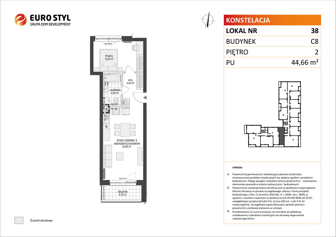 Nowe mieszkanie dwupokojowe KONSTELACJA Gdynia, Pogórze, Paderewskiego  45m2 Foto 1