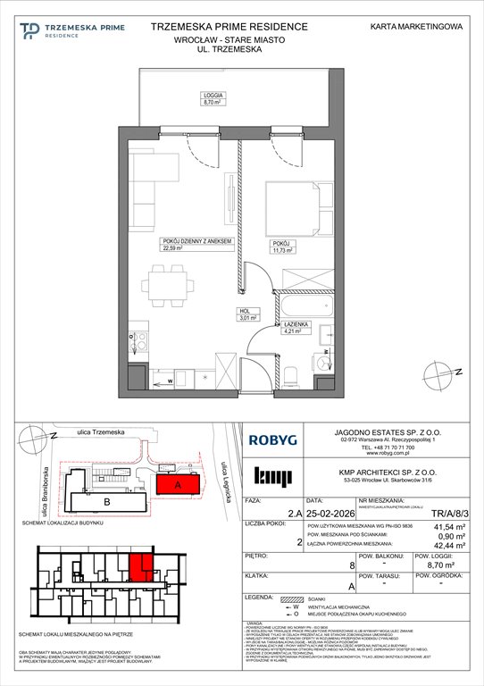Nowe mieszkanie dwupokojowe Trzemeska Prime Residence Wrocław, Stare Miasto, Trzemeska  42m2 Foto 1