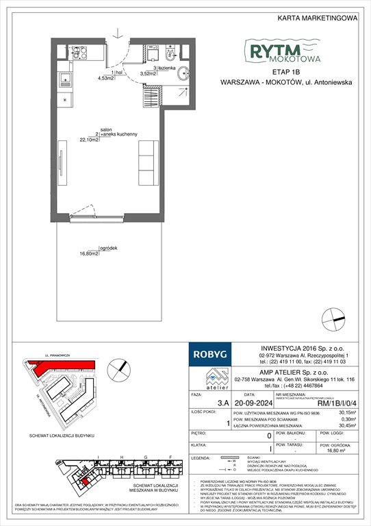 Nowa kawalerka Rytm Mokotowa Warszawa, Mokotów, Antoniewska  30m2 Foto 1
