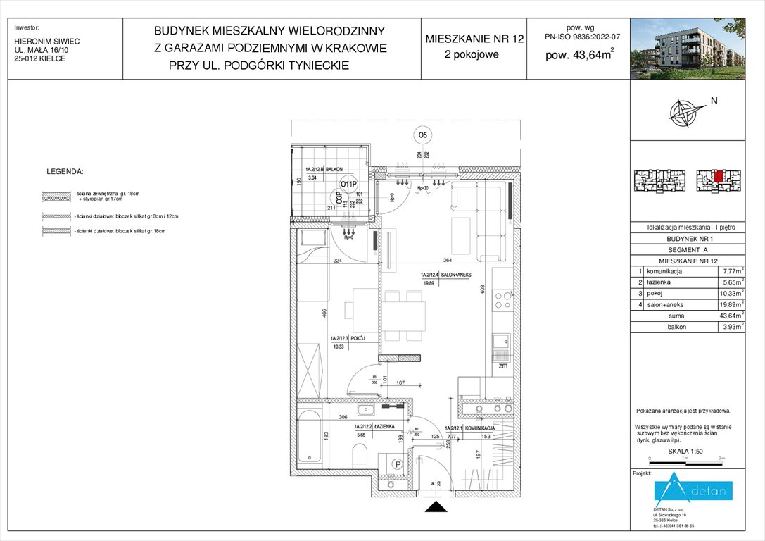 Nowe mieszkanie dwupokojowe Podgórki Tynieckie Kraków, Dębniki, Podgórki Tynieckie  44m2 Foto 1