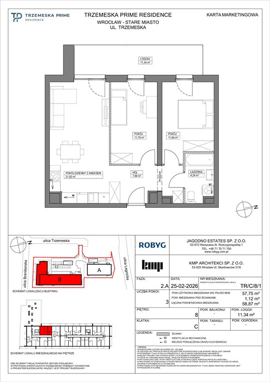 Nowe mieszkanie trzypokojowe Trzemeska Prime Residence Wrocław, Stare Miasto, Trzemeska  58m2 Foto 1