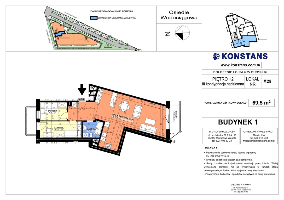 Nowe mieszkanie trzypokojowe WODOCIĄGOWA Etap VII Sulejówek, Wodociągowa 1, 1A, 1B  70m2 Foto 1