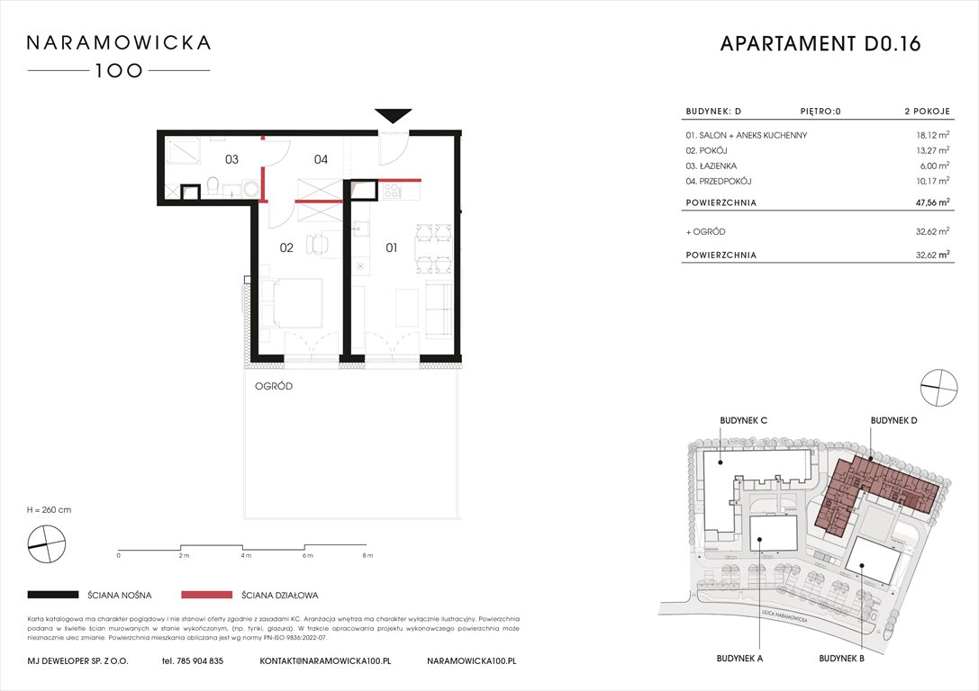 Nowe mieszkanie dwupokojowe NARAMOWICKA 100 Poznań, Winogrady, Naramowicka 100  48m2 Foto 1