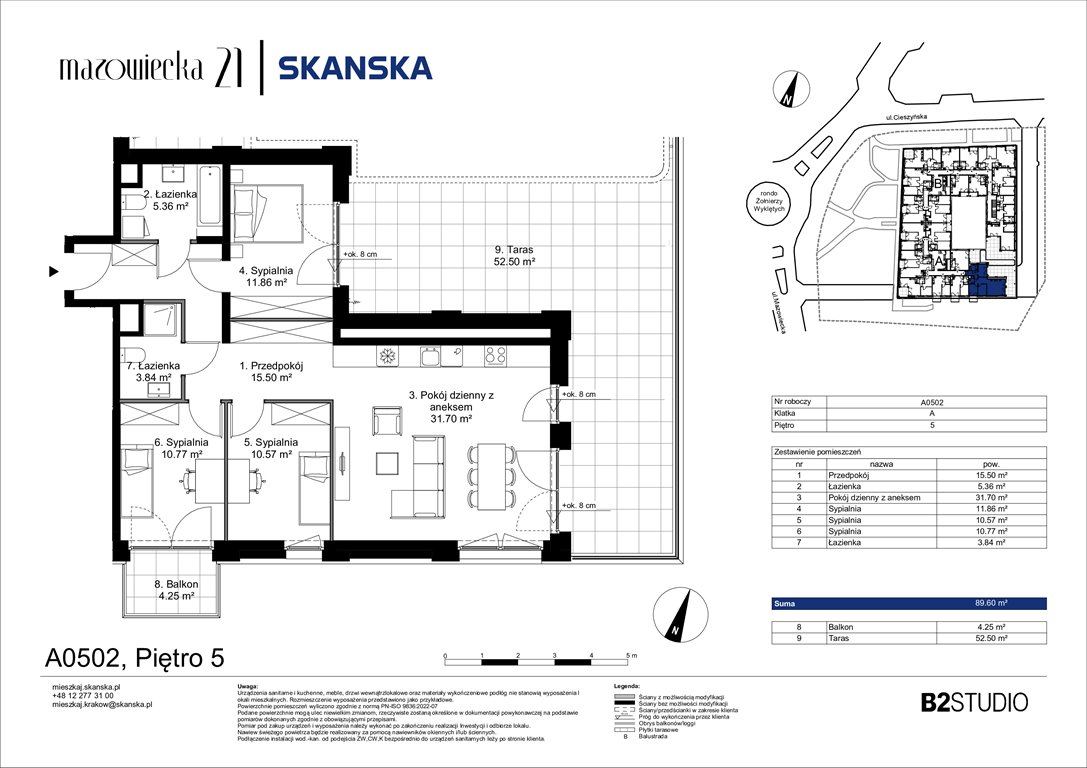 Nowe mieszkanie czteropokojowe  Mazowiecka 21 Kraków, Krowodrza, ul. Mazowiecka 21  90m2 Foto 1
