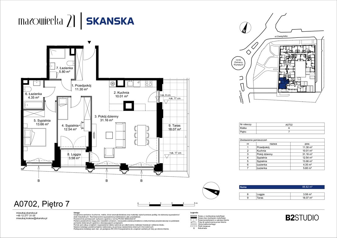 Nowe mieszkanie trzypokojowe Mazowiecka 21 Kraków, Krowodrza, ul. Mazowiecka 21  89m2 Foto 1