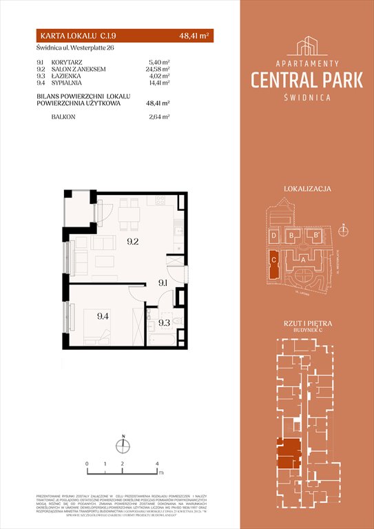 Nowe mieszkanie dwupokojowe Apartamenty Central Park Świdnica Świdnica, Lipowa 14  48m2 Foto 1