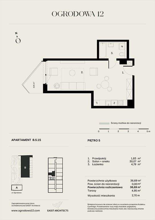 Nowe mieszkanie Apartamentowiec Ogrodowa 12 Poznań, Ogrodowa 12  37m2 Foto 1