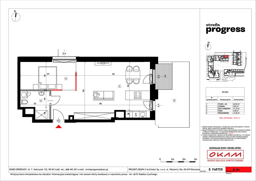 Nowa kawalerka Strefa PROGRESS Łódź, Al. Kościuszki 132  55m2 Foto 1