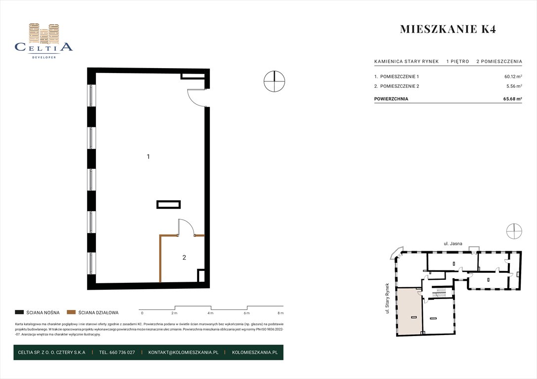 Nowe mieszkanie dwupokojowe Kamienica Stary Rynek Koło, Stary Rynek 26  66m2 Foto 1