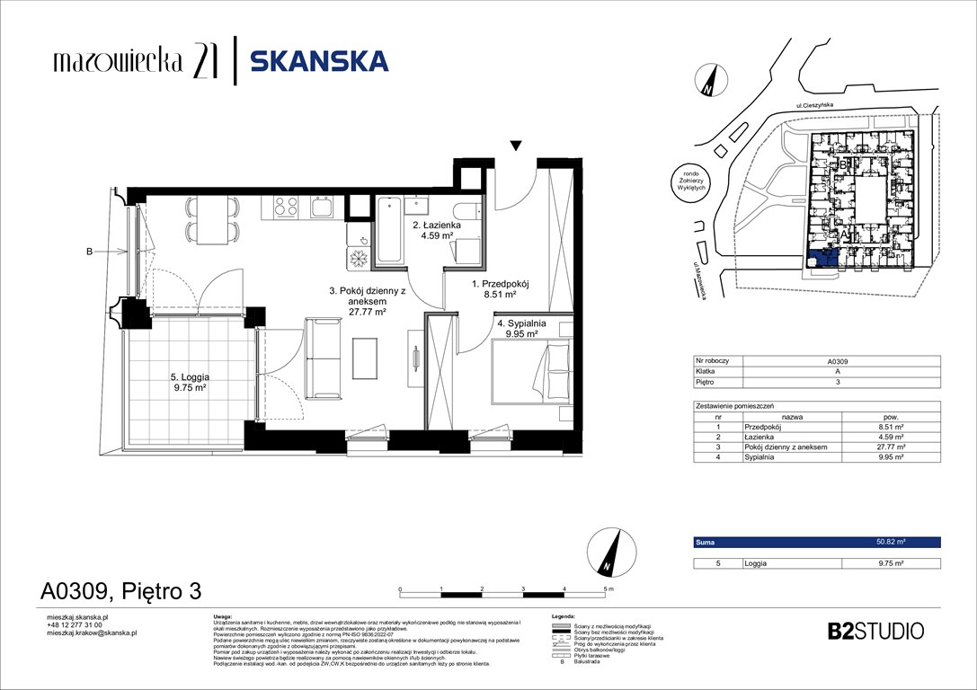 Nowe mieszkanie dwupokojowe Mazowiecka 21 Kraków, Krowodrza, ul. Mazowiecka 21  51m2 Foto 1