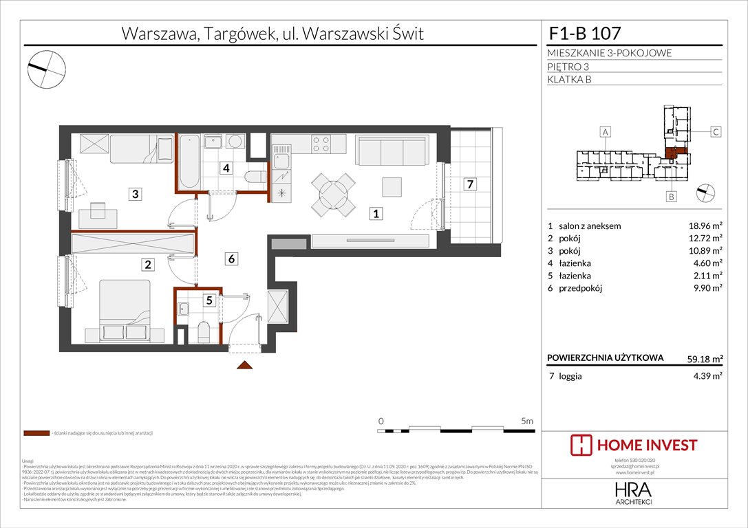 Nowe mieszkanie trzypokojowe Warszawski Świt Etap XIII Warszawa, ul. Warszawski Świt  59m2 Foto 1