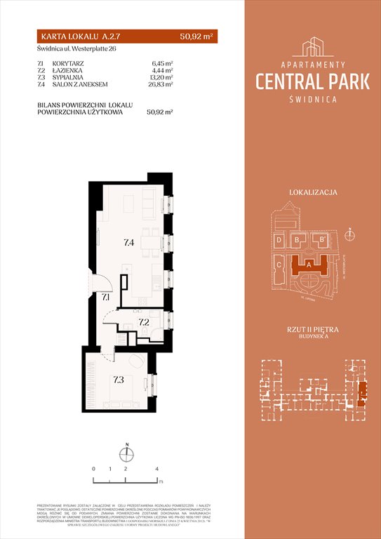Nowe mieszkanie dwupokojowe Apartamenty Central Park Świdnica Świdnica, Lipowa 14  51m2 Foto 1