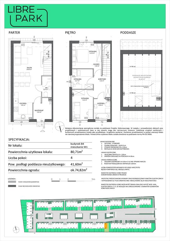 Nowe mieszkanie czteropokojowe  Osiedle Libre Park Dębogórze, Pistacjowa 5  81m2 Foto 1
