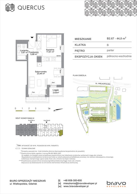 mieszkanie na sprzedaż 45m2 mieszkanie Gdańsk, Wielkopolska 51/55