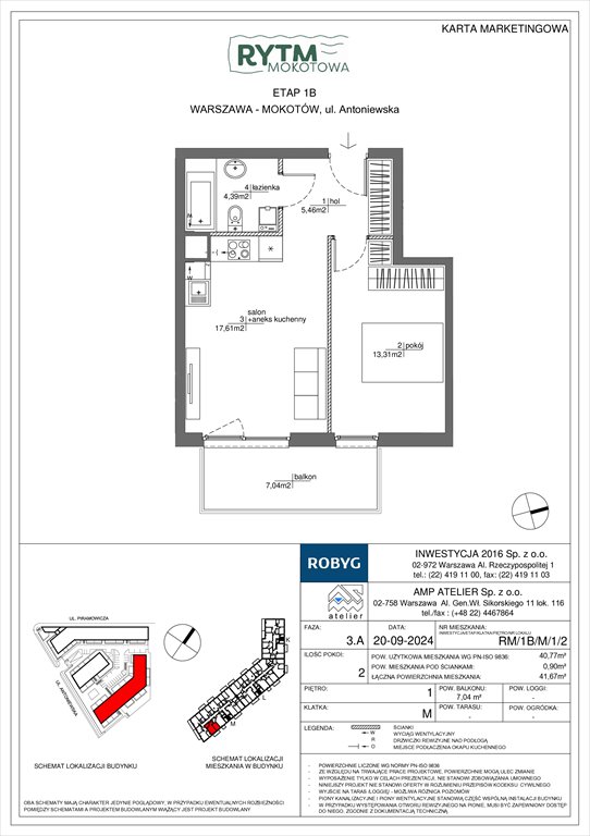 Nowe mieszkanie dwupokojowe Rytm Mokotowa Warszawa, Mokotów, Antoniewska  41m2 Foto 1