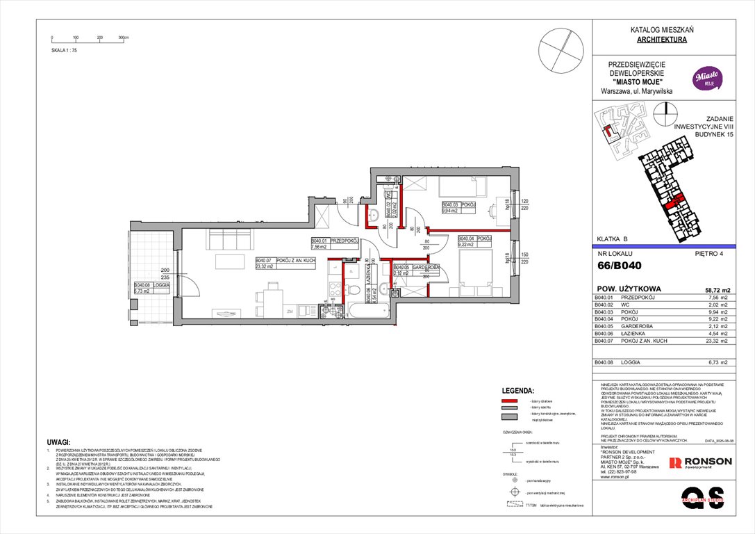 Nowe mieszkanie trzypokojowe Miasto Moje Warszawa, Białołęka, Marywilska 68  59m2 Foto 1
