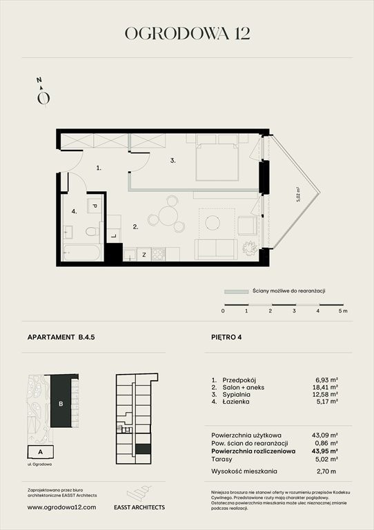 Nowe mieszkanie Apartamentowiec Ogrodowa 12 Poznań, Ogrodowa 12  44m2 Foto 1