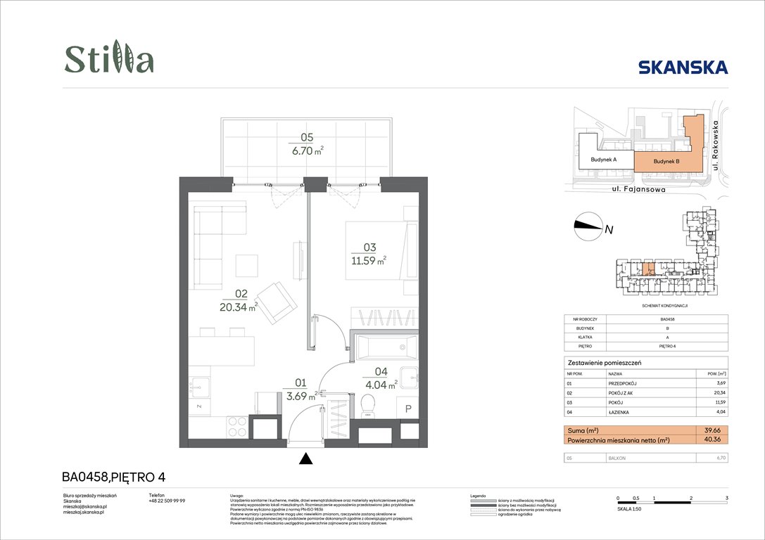 Nowe mieszkanie dwupokojowe Stilla Warszawa, Fajansowa 5  40m2 Foto 1